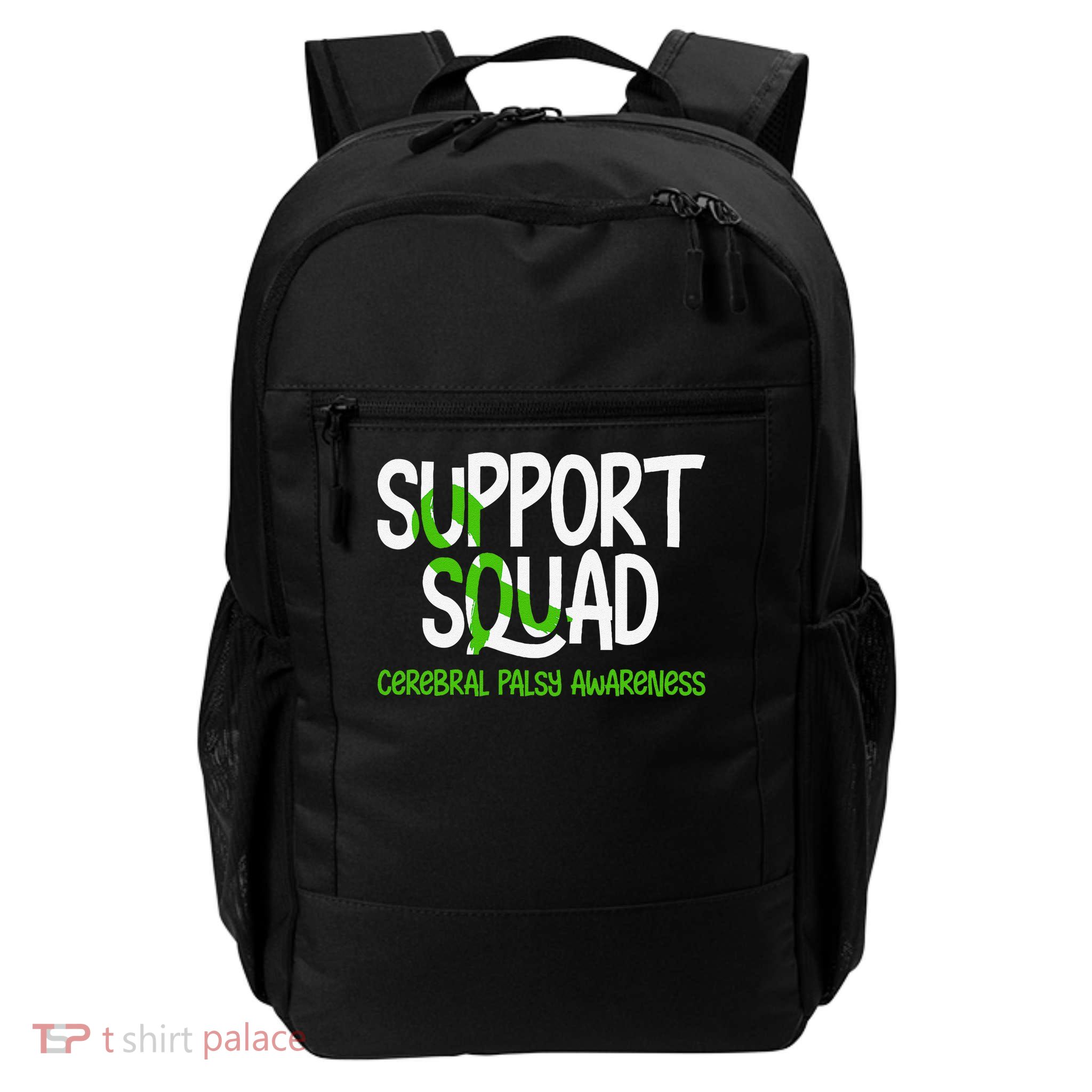 Support Squad Cerebral Palsy Awareness Support Group Daily Commute Backpack