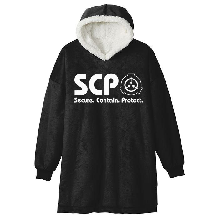 Scp Secure. Contain. Protect. Scp Foundation 2 Hooded Wearable Blanket