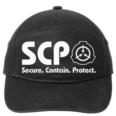Scp Secure. Contain. Protect. Scp Foundation 2 7-Panel Snapback Hat