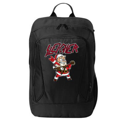 Sleigher Santa Claus Metal Christmas Funny Hail Santa Cool Gift City Backpack