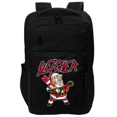 Sleigher Santa Claus Metal Christmas Funny Hail Santa Cool Gift Impact Tech Backpack