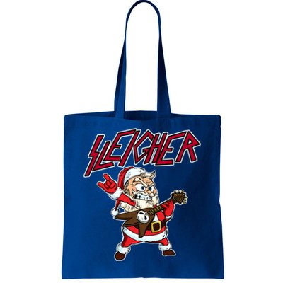 Sleigher Santa Claus Metal Christmas Funny Hail Santa Cool Gift Tote Bag