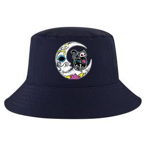 Sugar Skull Cat Moon Dia De Los Muertos Mexican Day Of Dead Cool Comfort Performance Bucket Hat