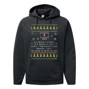 SQL Santa Claus Database Clause Developer Code DB Programmer  Performance Fleece Hoodie