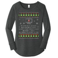 SQL Santa Claus Database Clause Developer Code DB Programmer  Women's Perfect Tri Tunic Long Sleeve Shirt