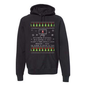 SQL Santa Claus Database Clause Developer Code DB Programmer  Premium Hoodie