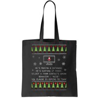 SQL Santa Claus Database Clause Developer Code DB Programmer  Tote Bag