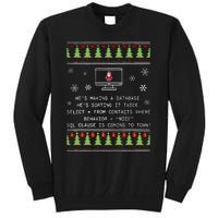 SQL Santa Claus Database Clause Developer Code DB Programmer  Tall Sweatshirt