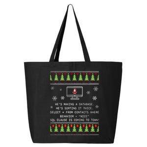 SQL Santa Claus Database Clause Developer Code DB Programmer  25L Jumbo Tote