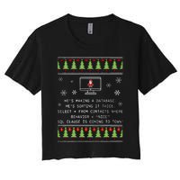 SQL Santa Claus Database Clause Developer Code DB Programmer  Women's Crop Top Tee