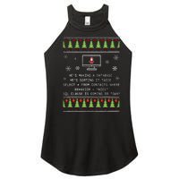 SQL Santa Claus Database Clause Developer Code DB Programmer  Women's Perfect Tri Rocker Tank