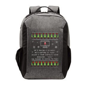 SQL Santa Claus Database Clause Developer Code DB Programmer  Vector Backpack