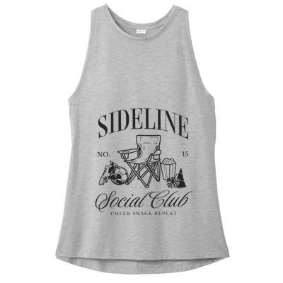 Sideline Social Club Soccer Mom Game Day Mothers Day Ladies PosiCharge Tri-Blend Wicking Tank