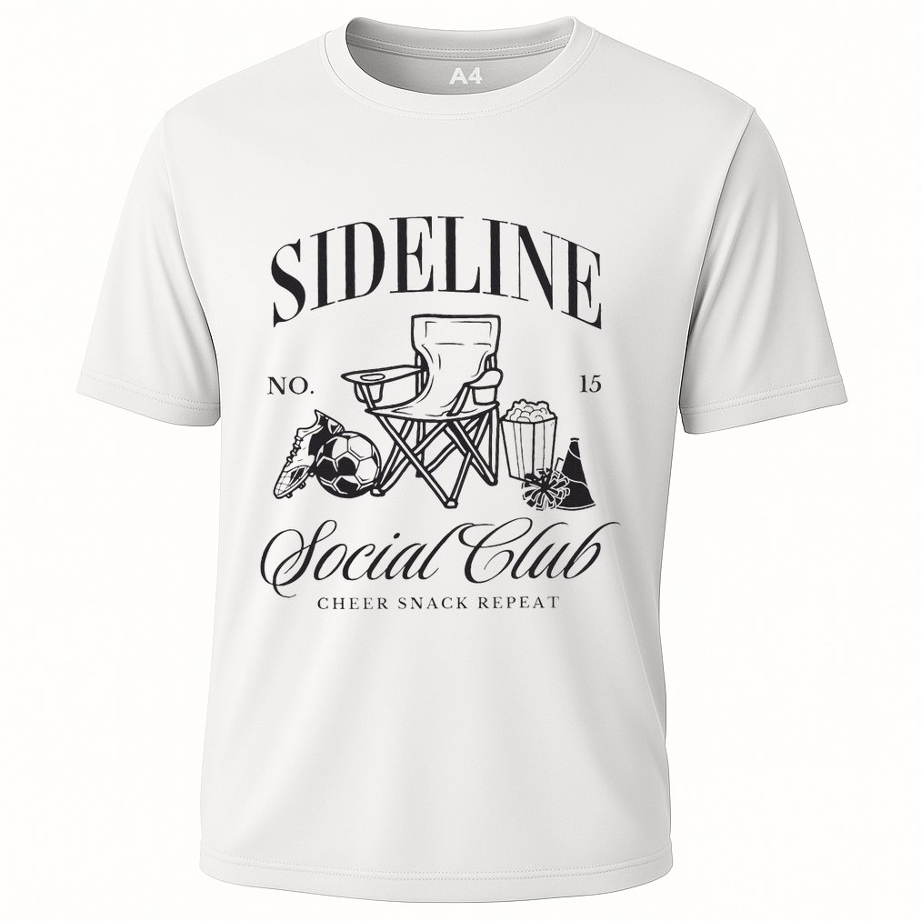 Sideline Social Club Soccer Mom Game Day Mothers Day Cooling Performance Crew T-Shirt