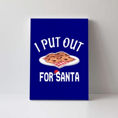 Santa Sweater Christmas Pajamas I Put Out For Santa Cookies Gift Canvas