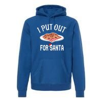 Santa Sweater Christmas Pajamas I Put Out For Santa Cookies Gift Premium Hoodie