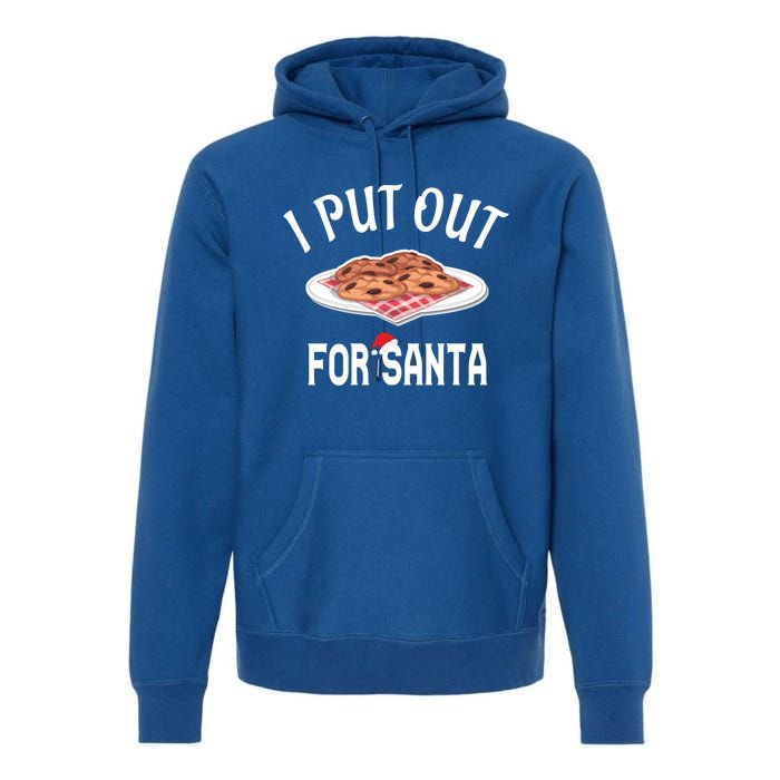 Santa Sweater Christmas Pajamas I Put Out For Santa Cookies Gift Premium Hoodie