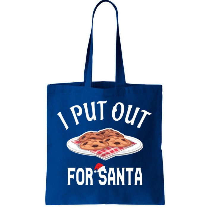 Santa Sweater Christmas Pajamas I Put Out For Santa Cookies Gift Tote Bag