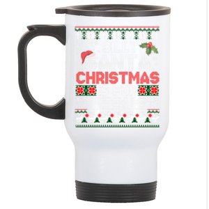 Silly Santa Christmas Is For Jesus Christian Christmas Ugly Funny Gift Stainless Steel Travel Mug