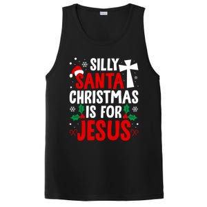 Silly Santa Christmas Is For Jesus Christmas Humor Lover Gift PosiCharge Competitor Tank