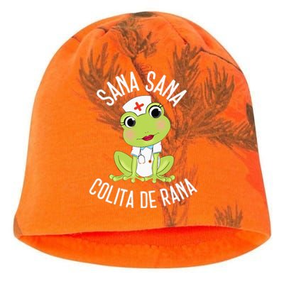 Sana Sana Colita De Rana Cute Mexican Nurse Spanish Playera Kati - Camo Knit Beanie