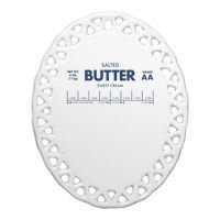 Salted Sweet Cream Butter Ceramic Oval Ornament