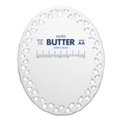 Salted Sweet Cream Butter Ceramic Oval Ornament