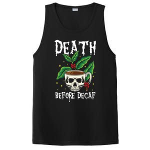 Skeleton Skull Cup Of Coffee Coffee Lovers Coffee Gift PosiCharge Competitor Tank