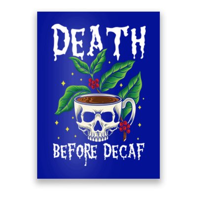 Skeleton Skull Cup Of Coffee Coffee Lovers Coffee Gift Poster