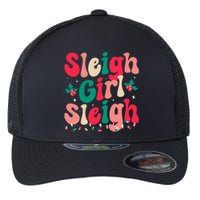 Sleigh Sleigh Christmas Retro Xmas Holiday Flexfit Unipanel Trucker Cap