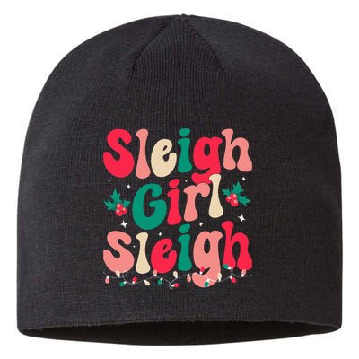 Sleigh Sleigh Christmas Retro Xmas Holiday Sustainable Beanie