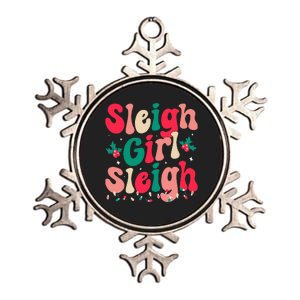 Sleigh Sleigh Christmas Retro Xmas Holiday Metallic Star Ornament