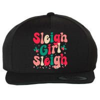 Sleigh Sleigh Christmas Retro Xmas Holiday Wool Snapback Cap