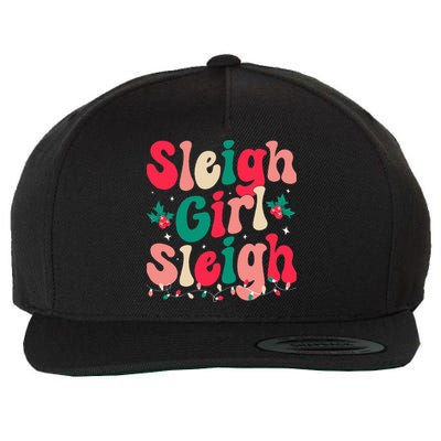 Sleigh Sleigh Christmas Retro Xmas Holiday Wool Snapback Cap