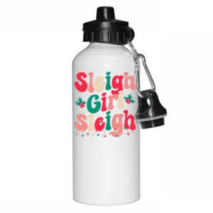 Sleigh Sleigh Christmas Retro Xmas Holiday Aluminum Water Bottle