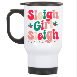 Sleigh Sleigh Christmas Retro Xmas Holiday Stainless Steel Travel Mug