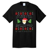 Sql Santa Claus Database Clause Developer Code Db Programmer Tall T-Shirt