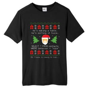 Sql Santa Claus Database Clause Developer Code Db Programmer Tall Fusion ChromaSoft Performance T-Shirt