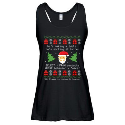 Sql Santa Claus Database Clause Developer Code Db Programmer Ladies Essential Flowy Tank