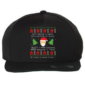 Sql Santa Claus Database Clause Developer Code Db Programmer Wool Snapback Cap