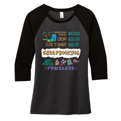 Scrapbooking Supplies Crop Handmade Scrapbooking Women's Tri-Blend 3/4-Sleeve Raglan Shirt