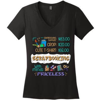 Scrapbooking Supplies Crop Handmade Scrapbooking Women's V-Neck T-Shirt