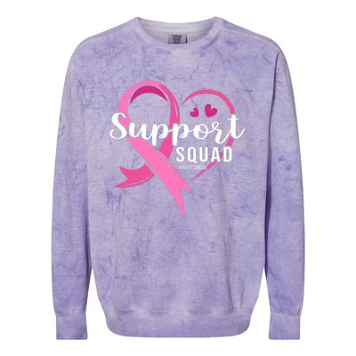 Support Squad Cute Heart Breast Cancer Awareness Colorblast Crewneck Sweatshirt