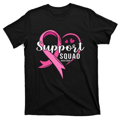 Support Squad Cute Heart Breast Cancer Awareness T-Shirt