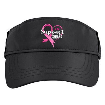 Support Squad Cute Heart Breast Cancer Awareness Adult Drive Performance Visor