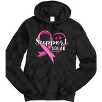 Support Squad Cute Heart Breast Cancer Awareness Tie Dye Hoodie