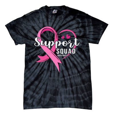 Support Squad Cute Heart Breast Cancer Awareness Tie-Dye T-Shirt