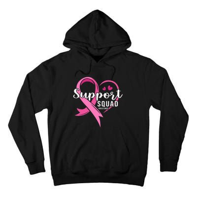 Support Squad Cute Heart Breast Cancer Awareness Tall Hoodie