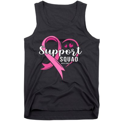 Support Squad Cute Heart Breast Cancer Awareness Tank Top