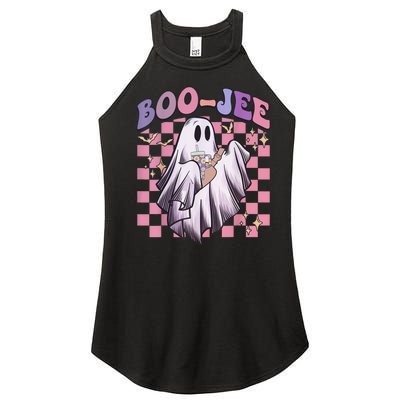 Spooky Season Cute Groovy Ghost Halloween Costume Boo Jee Women’s Perfect Tri Rocker Tank